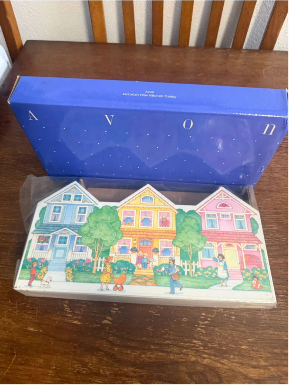 Vintage 1992 Avon Victorian Row Kitchen Caddy NEW Sealed Original Box 13”